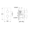 Mixer termostatic de duș și cadă ascuns Kohlman Axel QW433AGD Gold